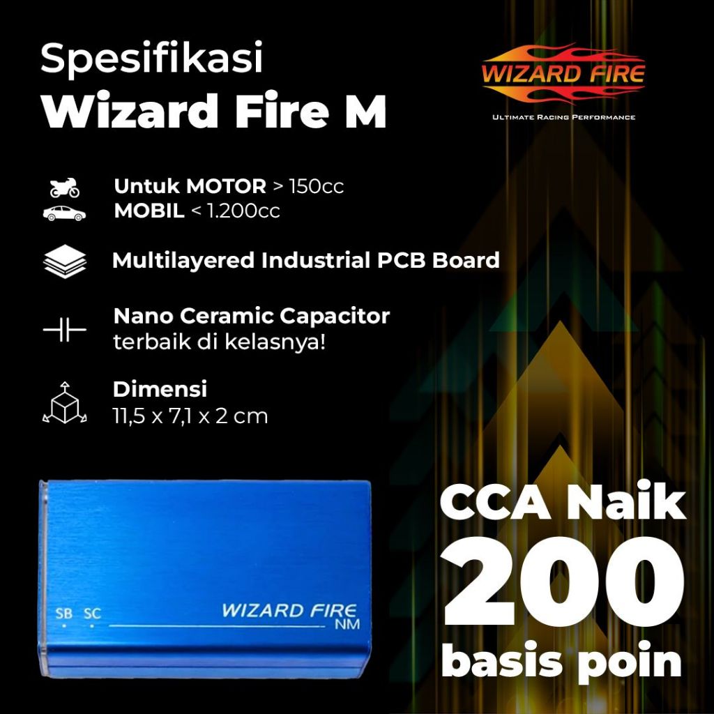 Jual Wizard Fire Stabilizer Aki Motor Mobil Tipe M | Shopee Indonesia