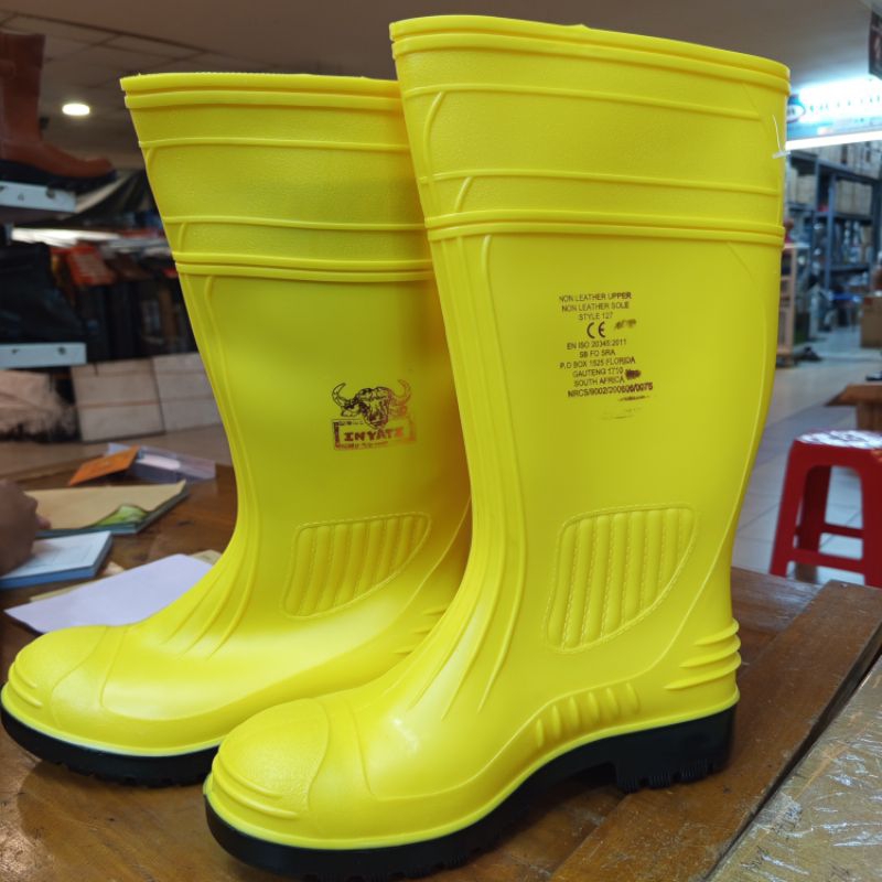 Jual Sepatu Boot Safety Inyati Warna kuning original | Shopee Indonesia
