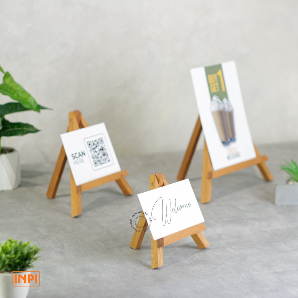Jual Stand Sign Kayu Mahoni/Stand Holder - INPI House | Shopee Indonesia