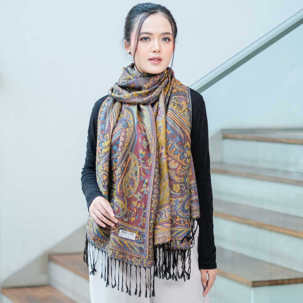Jual oris Wanita Reversible Viscose Paisley Full Pattern Pattern ...