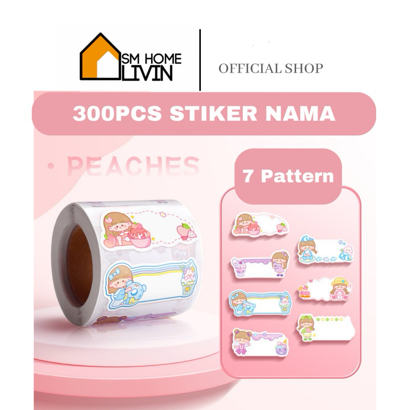 Jual SM HOME- STIKER STICKER NAMA LABEL NAMA TULIS ISI 300PCS COWO CEWE ...