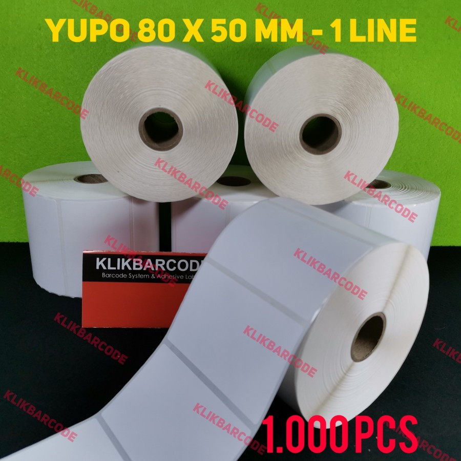 Jual Ready Stock Label Yupo 80 x 50 / 80x50 mm / 80x50mm / 8x5 cm / 80* ...