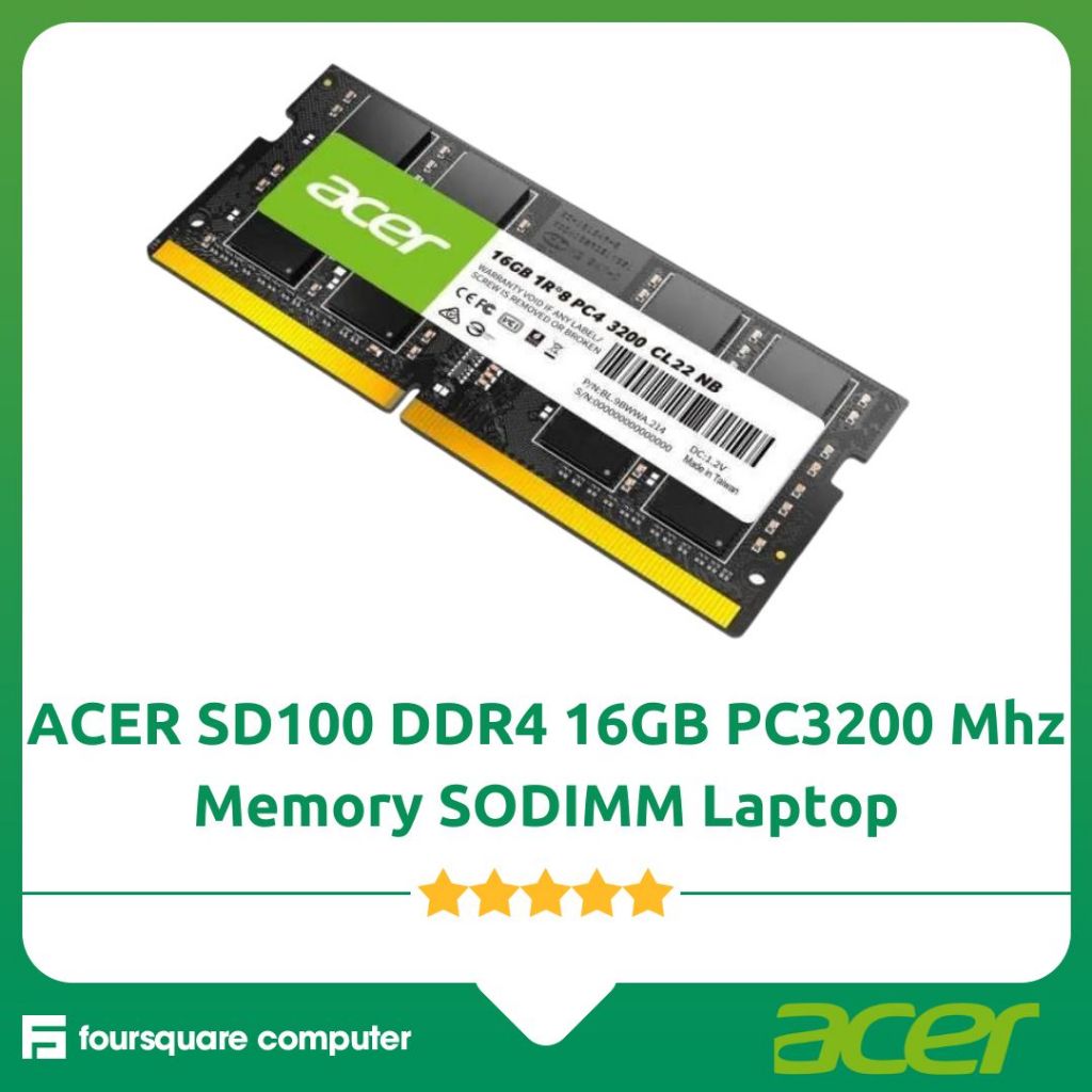 Jual Sodimm ACER SD100 DDR4 16GB PC 3200 Mhz Memory RAM Laptop | Shopee ...