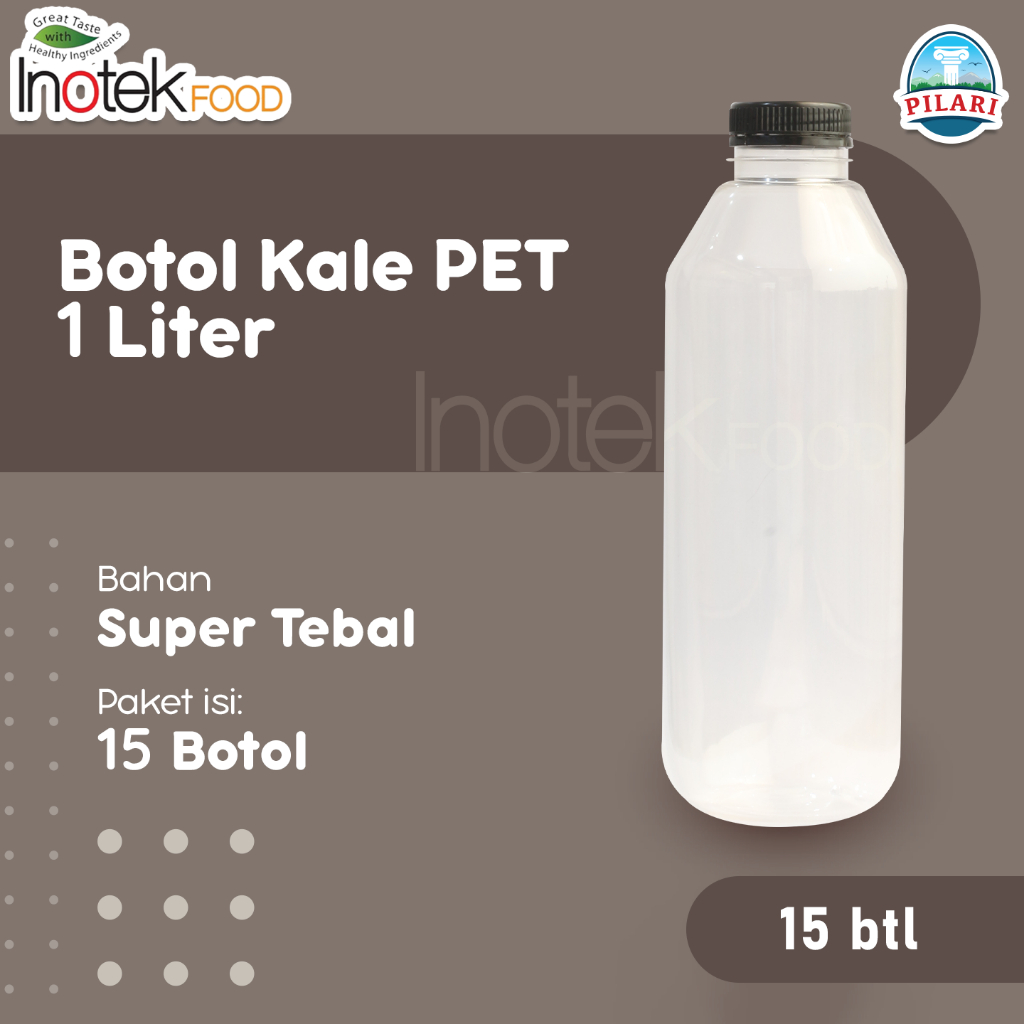 Jual SPECIAL TEBAL BOTOL KALE 1 LTR TEBAL | BOTOL PLASTIK PET | ISI 15 ...