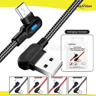 NANVAN NVN-KD53 Usb Kabel Data Gaming Siku L Led Micro/Type-C Fast Charging 3A Premium Quality