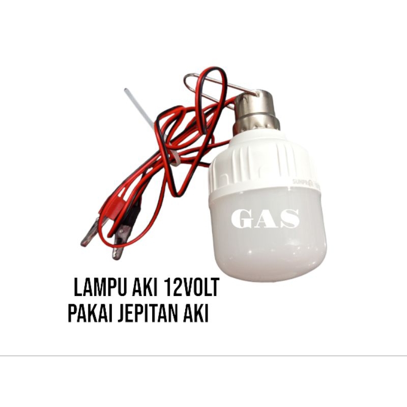 Jual Lampu DC 12Volt pakai jepitan aki 5-30watt | Shopee Indonesia