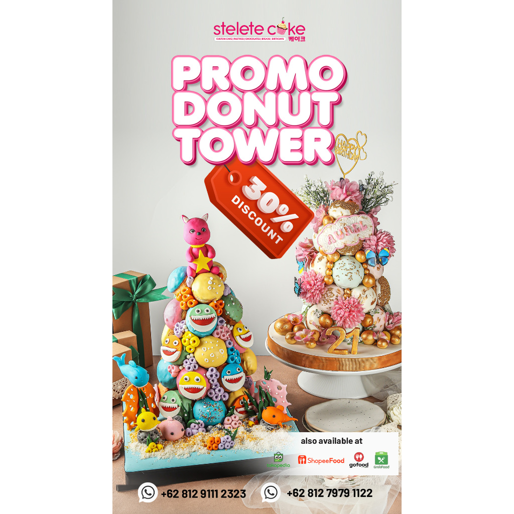 Jual Promo Donat Tower Karakter / Donat Tower Ulang Tahun Anak