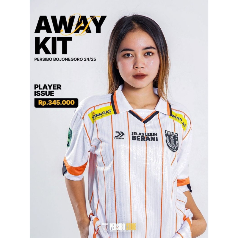 Jual Jersey Official Persibo Bojonegoro Away 2 Putih Player Issue Liga ...