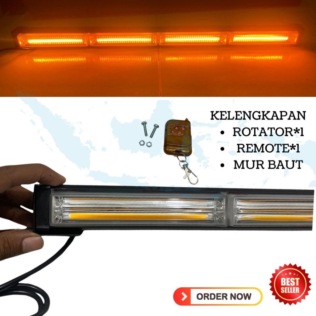 Jual LAMPU ROTATOR LAMPU LED BAR LAMPU UNTUK ATAP MOBIL BUS TRUK 4 LED ...