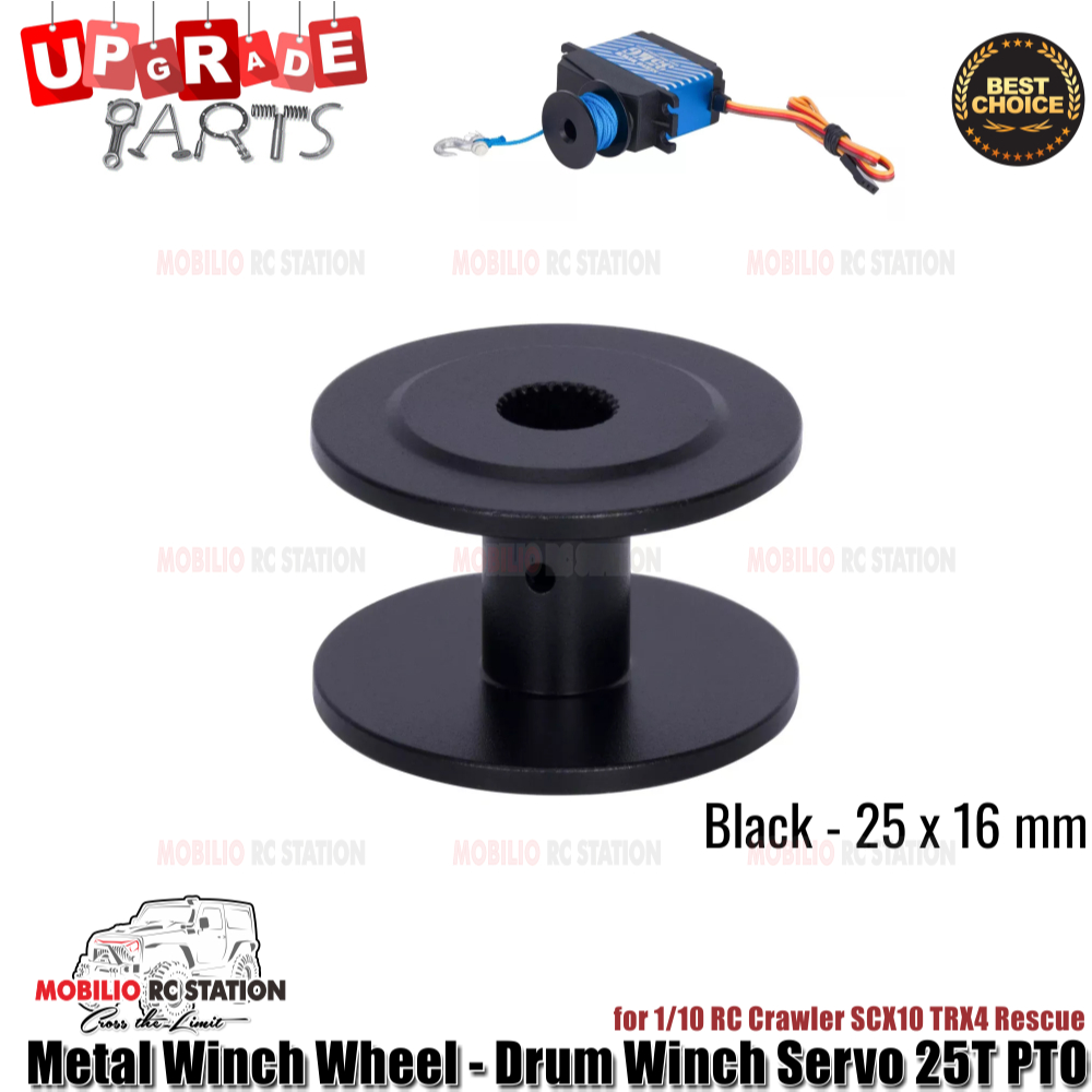Hnmodter Tambour de Roue de Treuil de de Direction 2 PièCes SéRies 25T pour Voiture sur 1/10 RC TRX4 Axial SCX10 90046 D90 D110