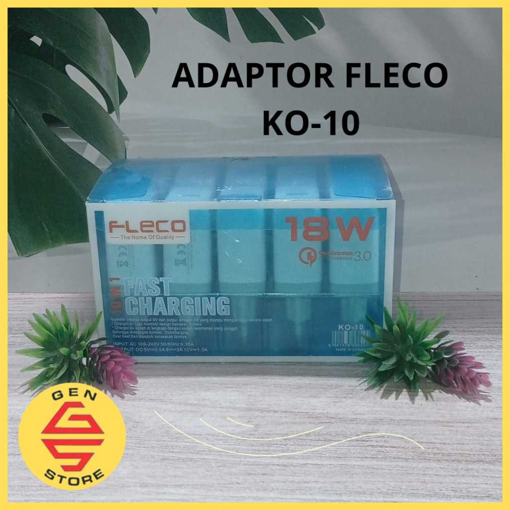 Jual ADAPTOR FLECO KO 10 10 IN1 18W ORIGINAL | GEN STORE | Shopee Indonesia