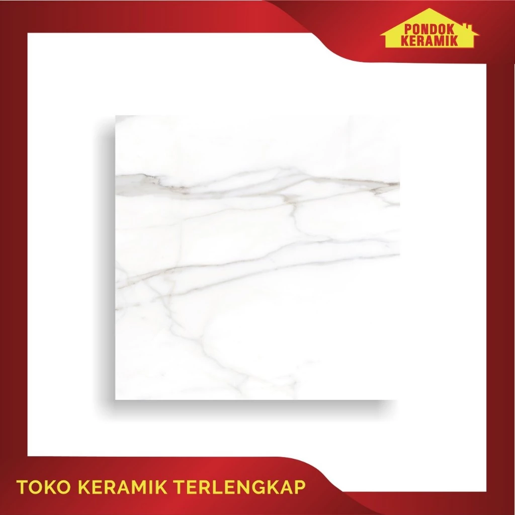 Keramik Lantai Platinum 60x60 Savoy Grey Rectified Cutting Glossy Motif Carara Marble Marmer