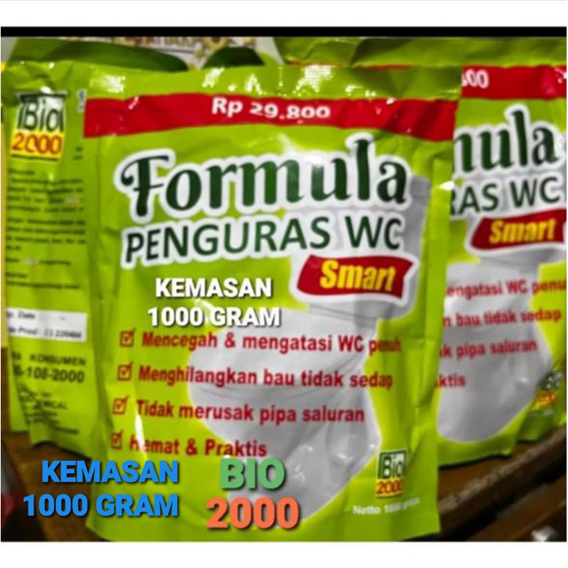 Jual BIO 2000 SMART FORMULA PENGURAS WC 1000 GRAM | Shopee Indonesia