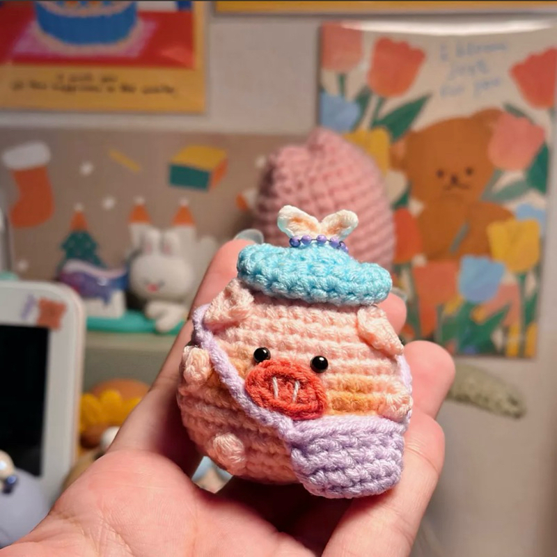 Jual Pig Keychain | Gantungan Kunci Babi | Amigurumi Babi | Crochet ...