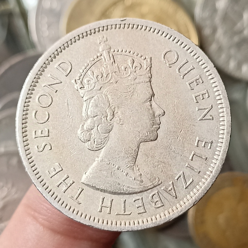 Jual Koin Kuno Hong Kong (China) 1 Dollar Elizabeth II Tahun 1960