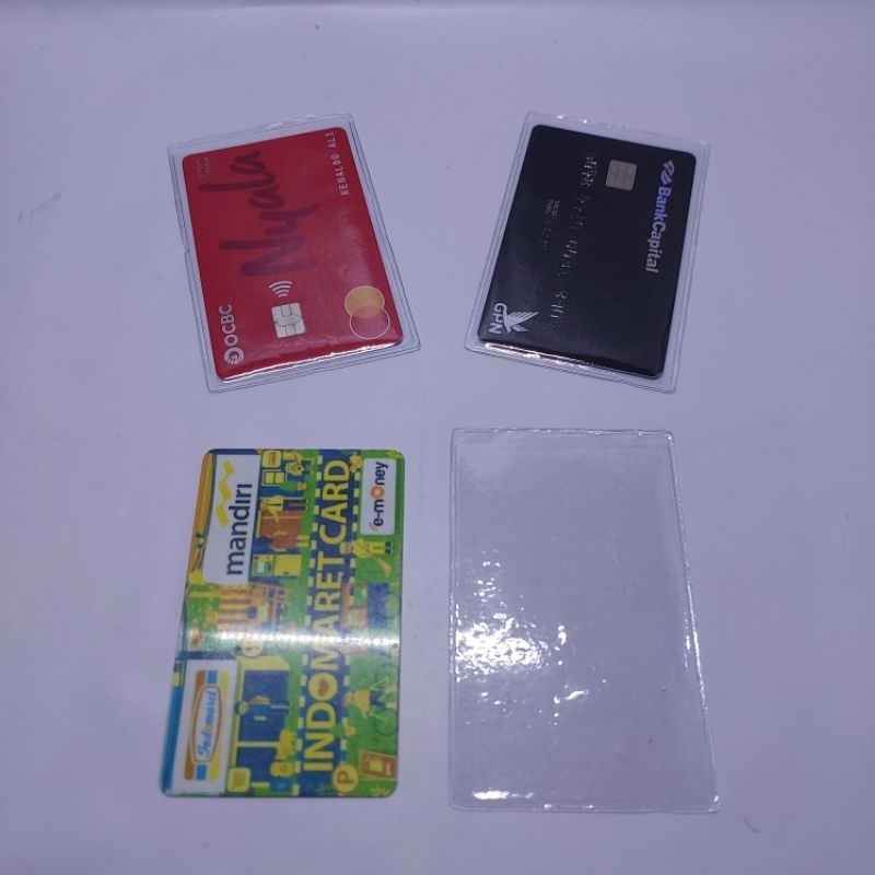 Jual Plastik cover sampul sarung Pelindung Kartu ATM / KTP / SIM ...