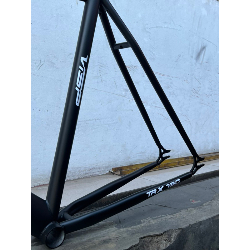 Jual FRAMESET FIXIE VISP HITAM BLACK FRAME SET STEEL IMPOR DECAL FIXED ...