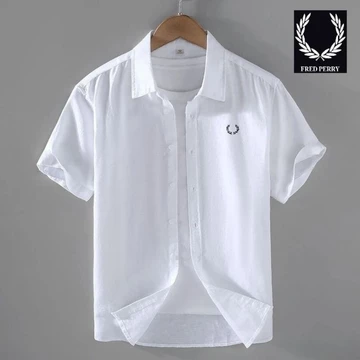 Kemeja Polos Lengan Pendek F.R.E.D.P.E.R.R.Y. Kemeja Polos Lengan Pendek Casual Kemeja Polos