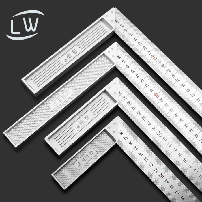 Jual PENGGARIS SIKU BESI TUKANG / TRIANGLE RULER - 300MM HIGH QUALITY ...