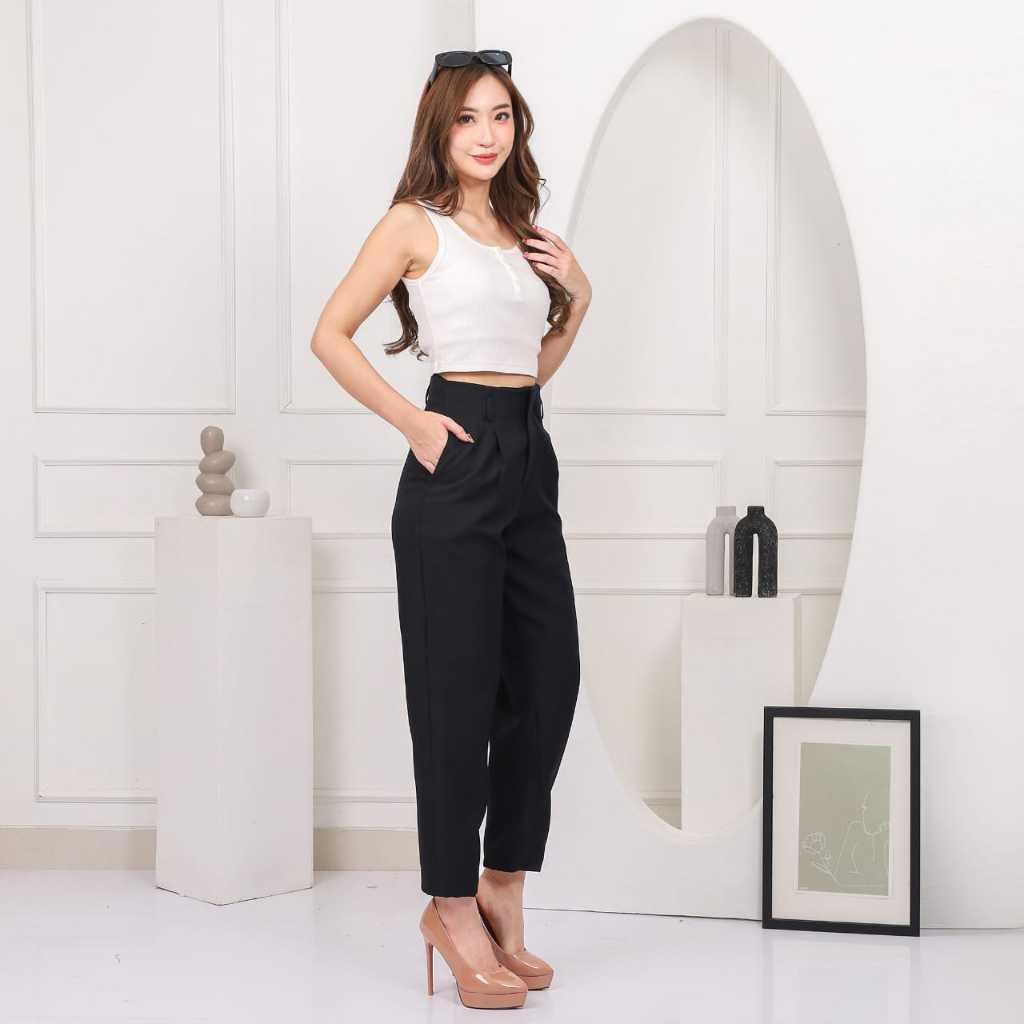 Jual Celana Wanita Panjang Kerja Formal Kantor Kekinian Angkel Pants ...