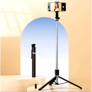 Tripod Tongsis Bluetooth 4in1 R1S L Tongsis Remote Shutter Lampu Led 170CM Selfie Stick 360