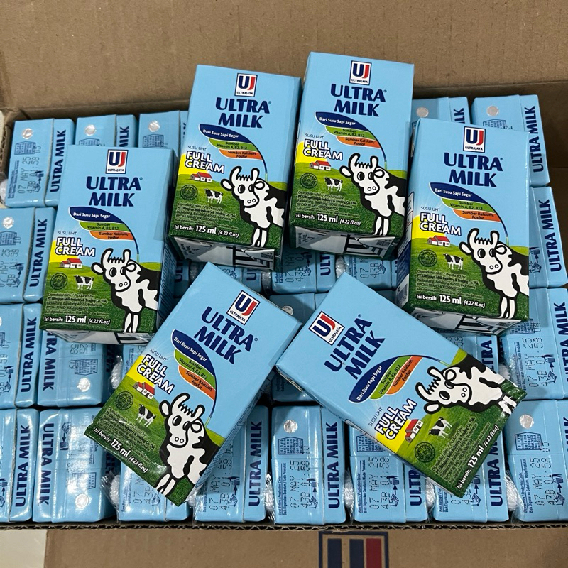 Jual Ultra Milk Susu UHT 125ml Full Cream exp 2026 | Shopee Indonesia