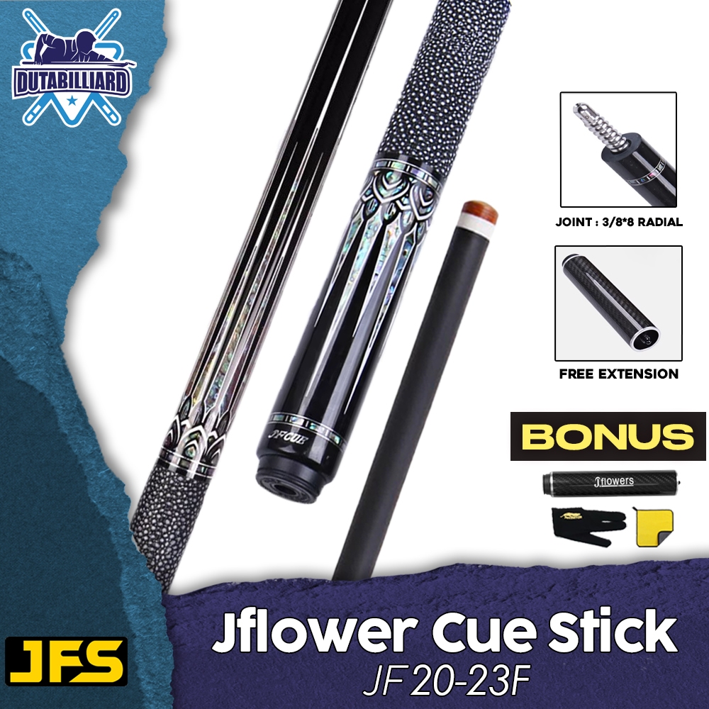 Jual Jflowers JF20-23F Premium Stick Billiard Shaft Carbon Play
