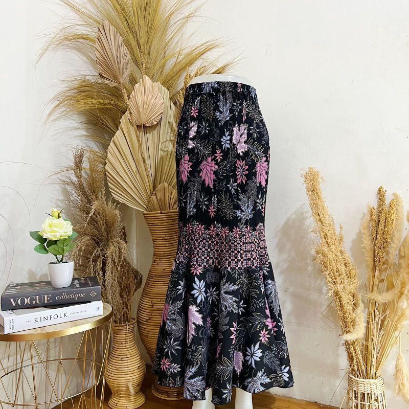 Jual Rok Batik Duyung Plisket RASTA PINK S Jumbo Rok Bawahan Kebaya Rok ...