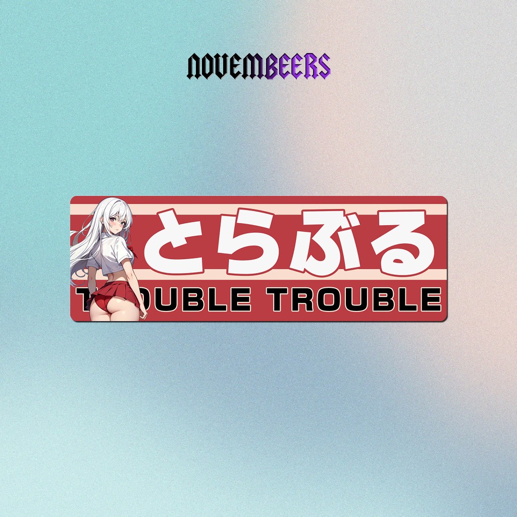 Jual Stiker Vinyl Slap Stiker Anime Trouble Sticker Vinyl Glossy ...