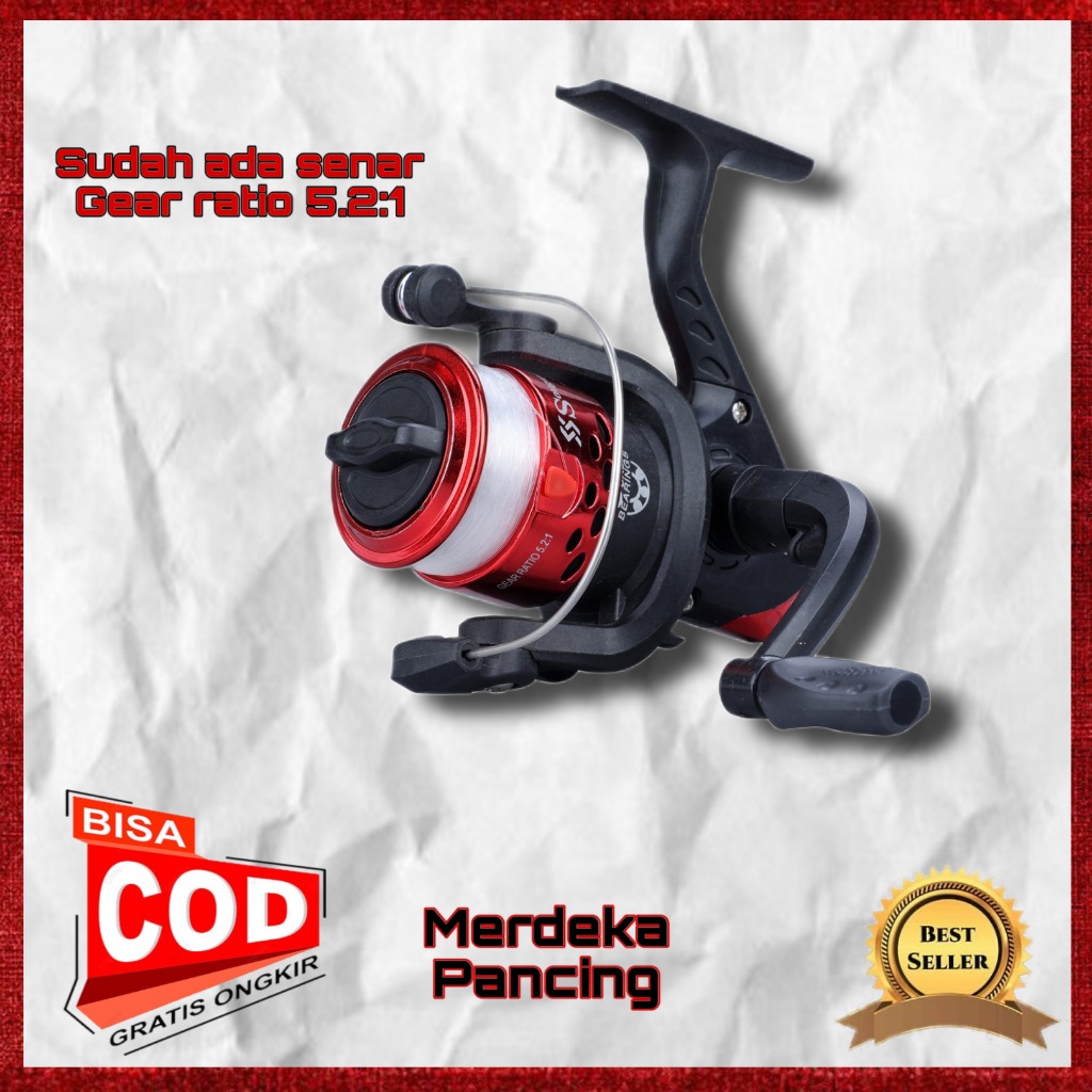 Jual reel PANCING audrey/ atom aw200 bonus senar murah | Shopee Indonesia