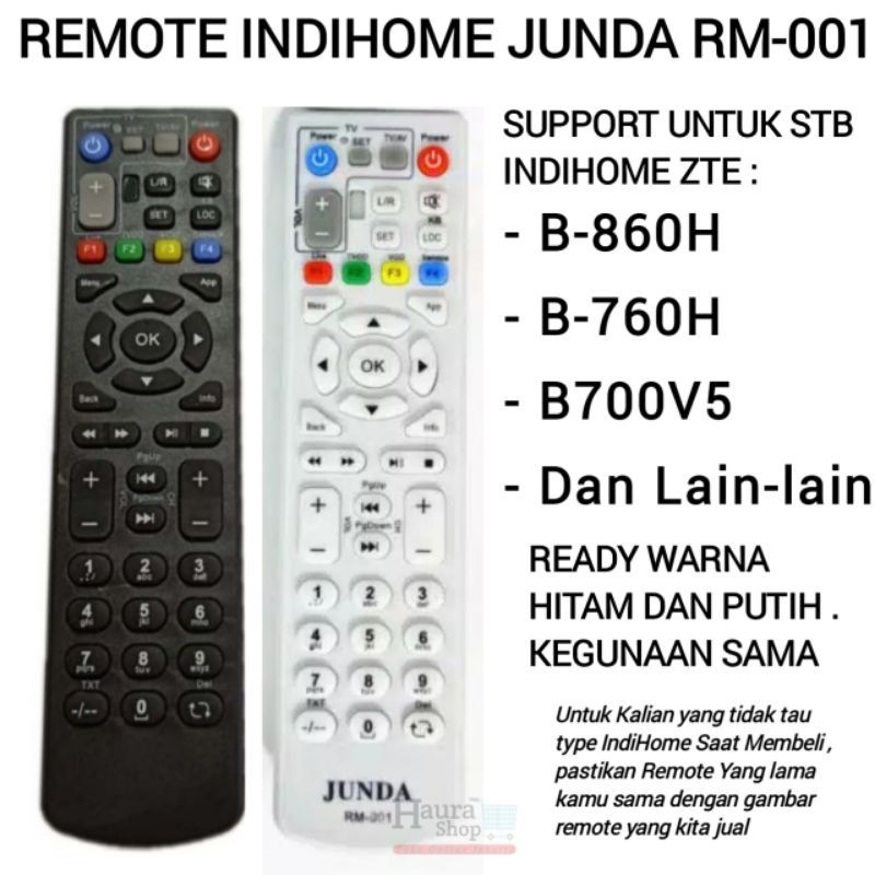 Jual Remote STB ZTE Indihome Hitam Dan Putih Tanpa Setting | Shopee ...