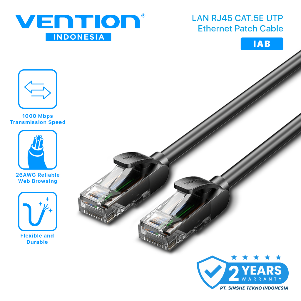 Jual Vention Kabel LAN Cat5e Cat.5e UTP RJ45 Gigabit Ethernet Internet ...