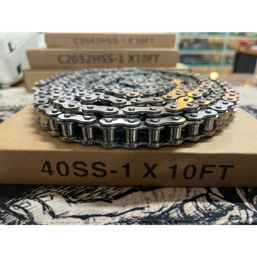 Jual ROLLER CHAIN/RANTAI MESIN RS40 SS RS40-1 RS-40 STAINLESS (MTM ...