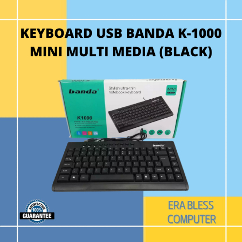 Jual K1000 | Keyboard USB BANDA K-1000 Mini Multimedia (Black) | Shopee ...