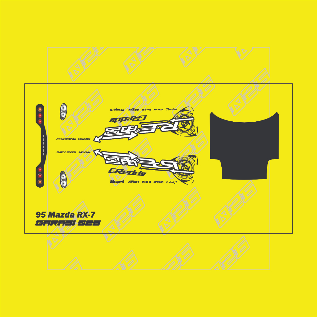Jual [WHITE TONER] Decal Hotwheels Mazda RX7 RE-Amemiya 1 | Shopee ...