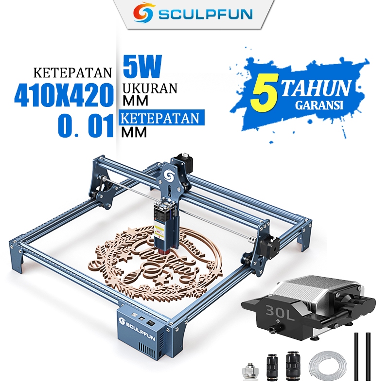 SCULPFUN S9 220V Air Assist avec ensemble de buses à assistance pneumatique, assistance