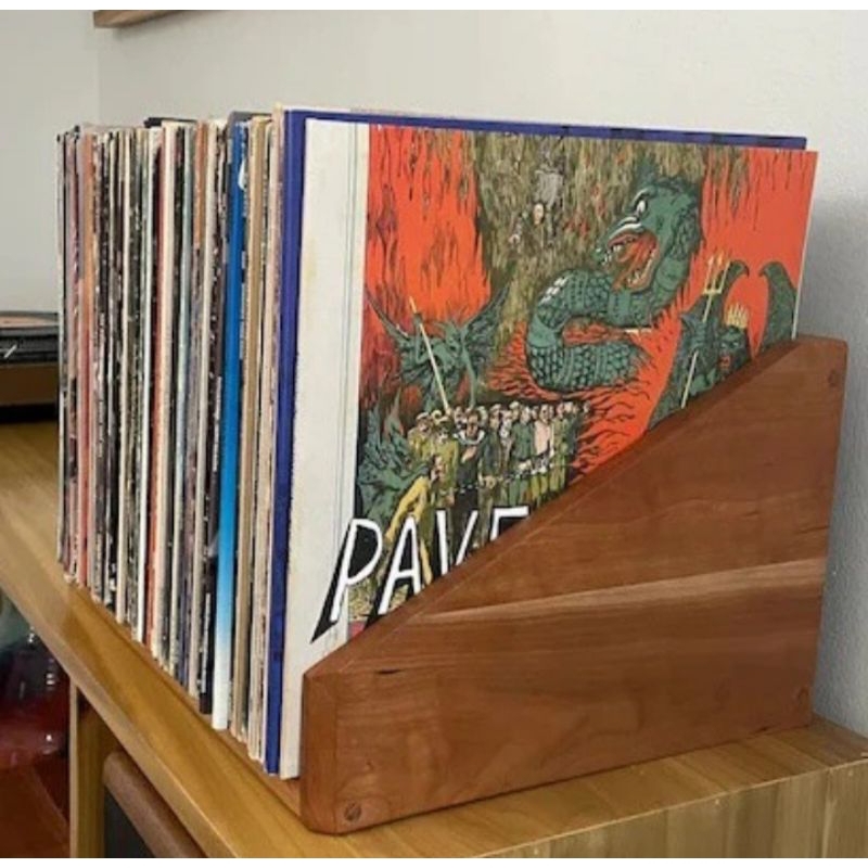 Jual Wooden Rack Vinyl / Rak Vinyl Kayu / Rak CD Kayu Portable / Wooden ...