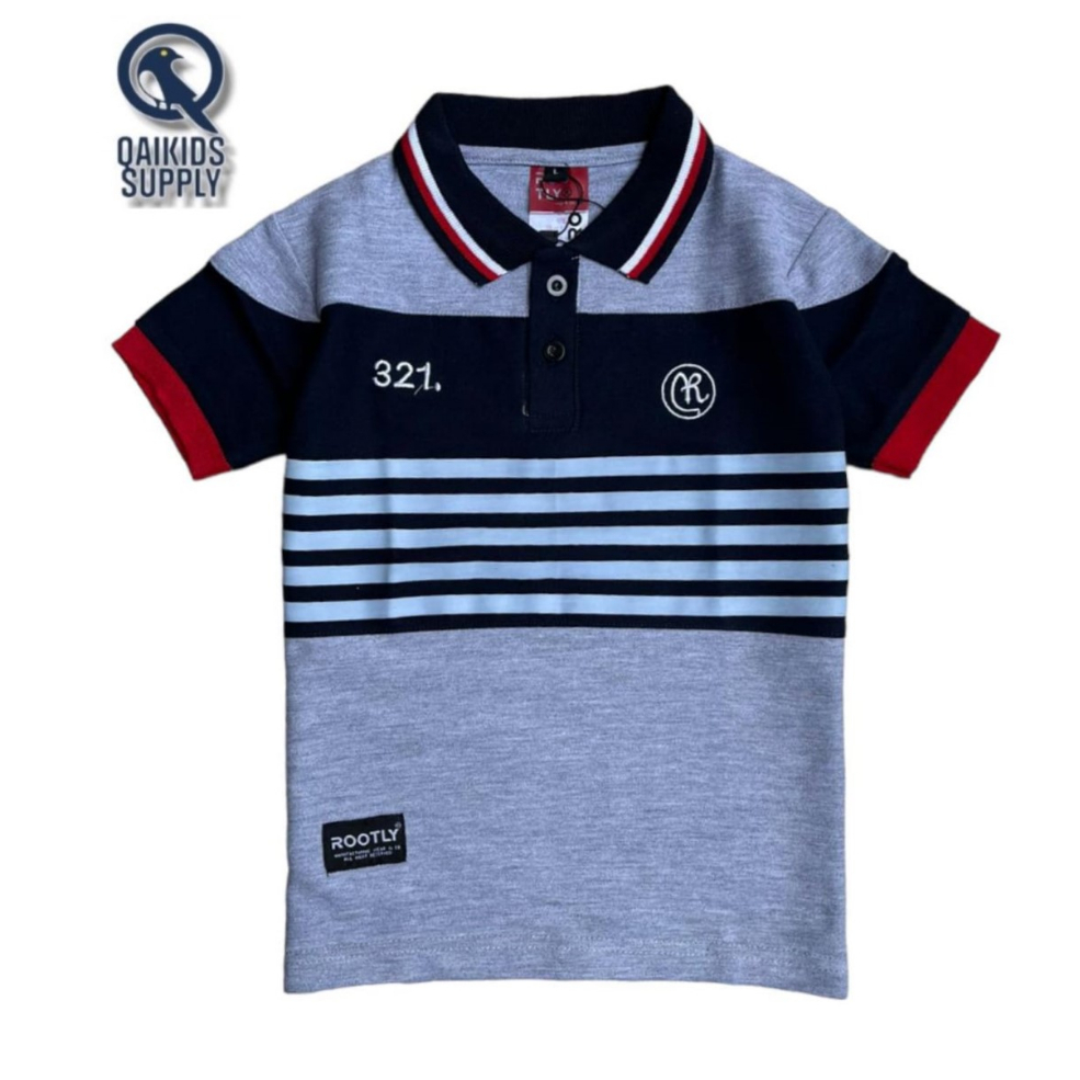 Pipiniko Polo Print Bear Kaos Kerah Anak Laki-Laki main image 1