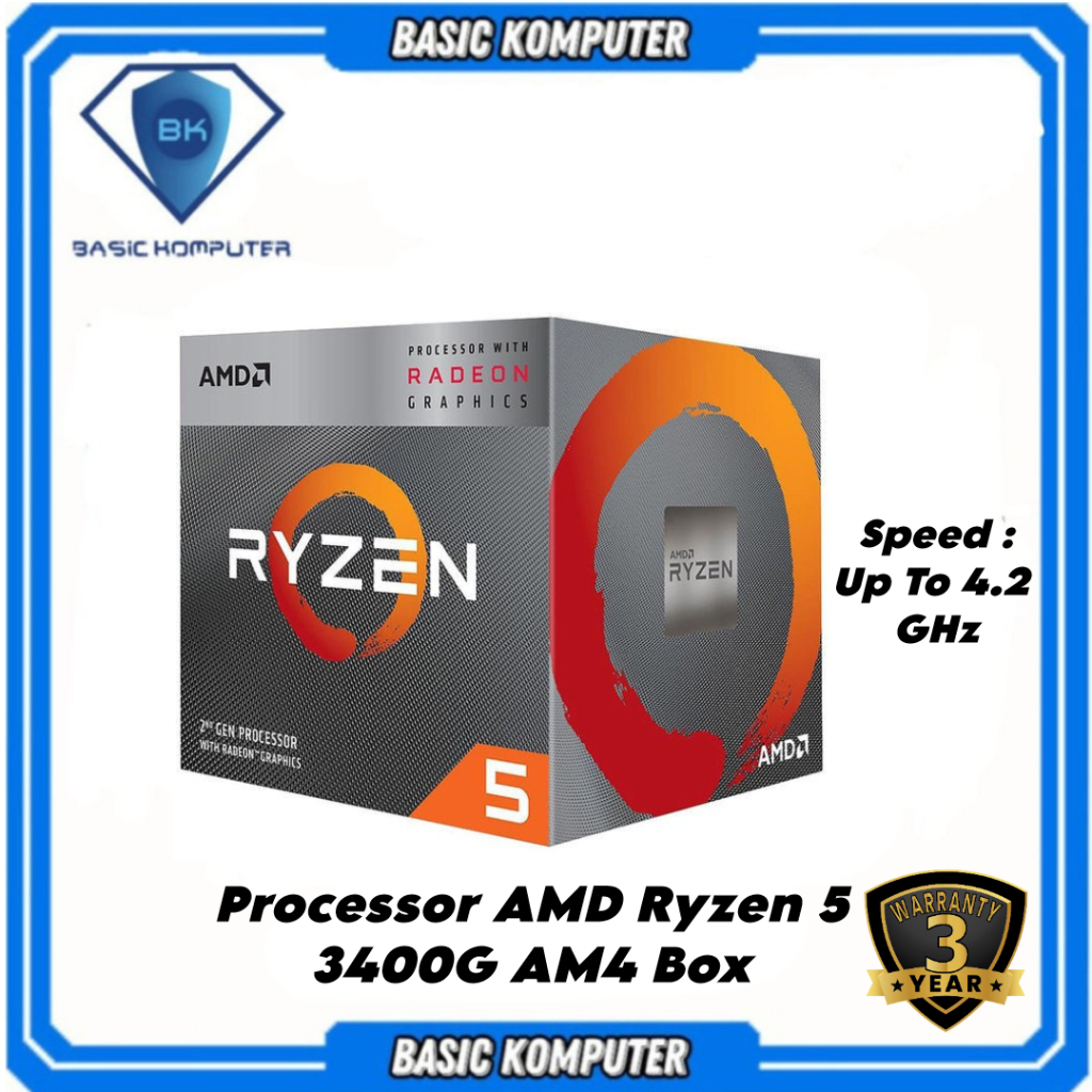 Jual PROCESSOR AMD RYZEN 5 3400G 3.7 GHZ BOX | Shopee Indonesia