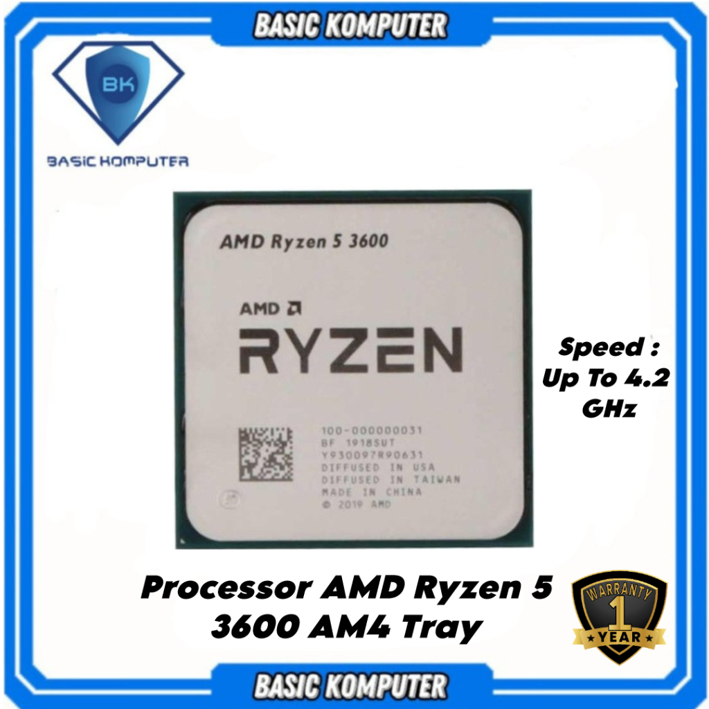 Jual PROCESSOR AMD RYZEN 5 3600 3.6 GHz CPU SOCKET AM4 TRAY | Shopee ...