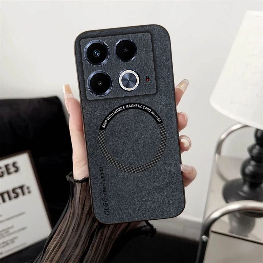 Jual Casing Infinix Note 40 Leather Magnetic Support Magsafe Wireless ...