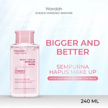 WARDAH MICELLAR WATER SERIES ( 100 240 400 Ml ) Pembersih Make Up Wajah Acnederm Nature Daily