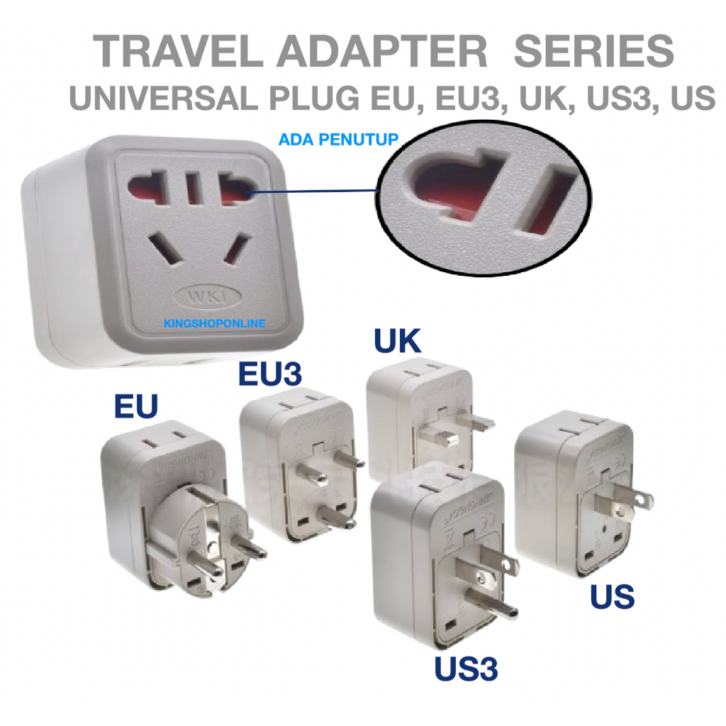 Jual Universal Colokan Steker Travel Adapter Konverter Ke seluruh dunia ...