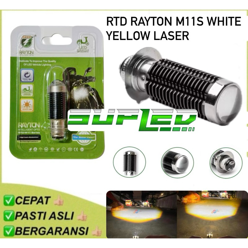 Original RTD Rayton lampu utama h6 laser m11s 2 warna h6 laser 2 warna m11s