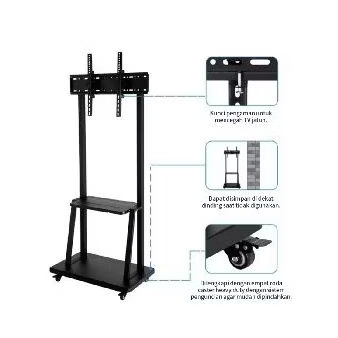 Jual Standing TV Roda Ukuran 10-85 inc Bahan Kuat Koko Bisa Bongkar ...