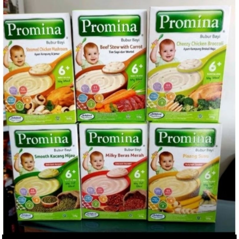Jual Promina bubur bayi 6+ all variant 120gr box | Shopee Indonesia