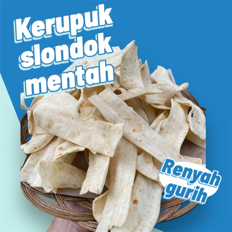 Jual kerupuk slondok 1 kg kering siap goreng gurih renyah | Shopee ...
