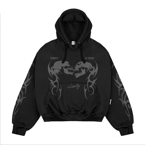 Jual Hemdev Hoodie BOXY Clamity Black Jacket Boxy | Shopee Indonesia