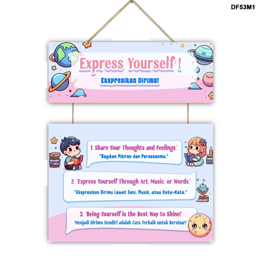 Jual Hiasan dinding EXPRESS YOURSELF 2 susun pajangan dinding menarik ...