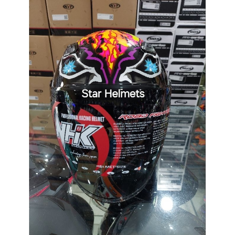 Jual Helm NHK R1 Elite Rider Afif Amran - Black | Shopee Indonesia